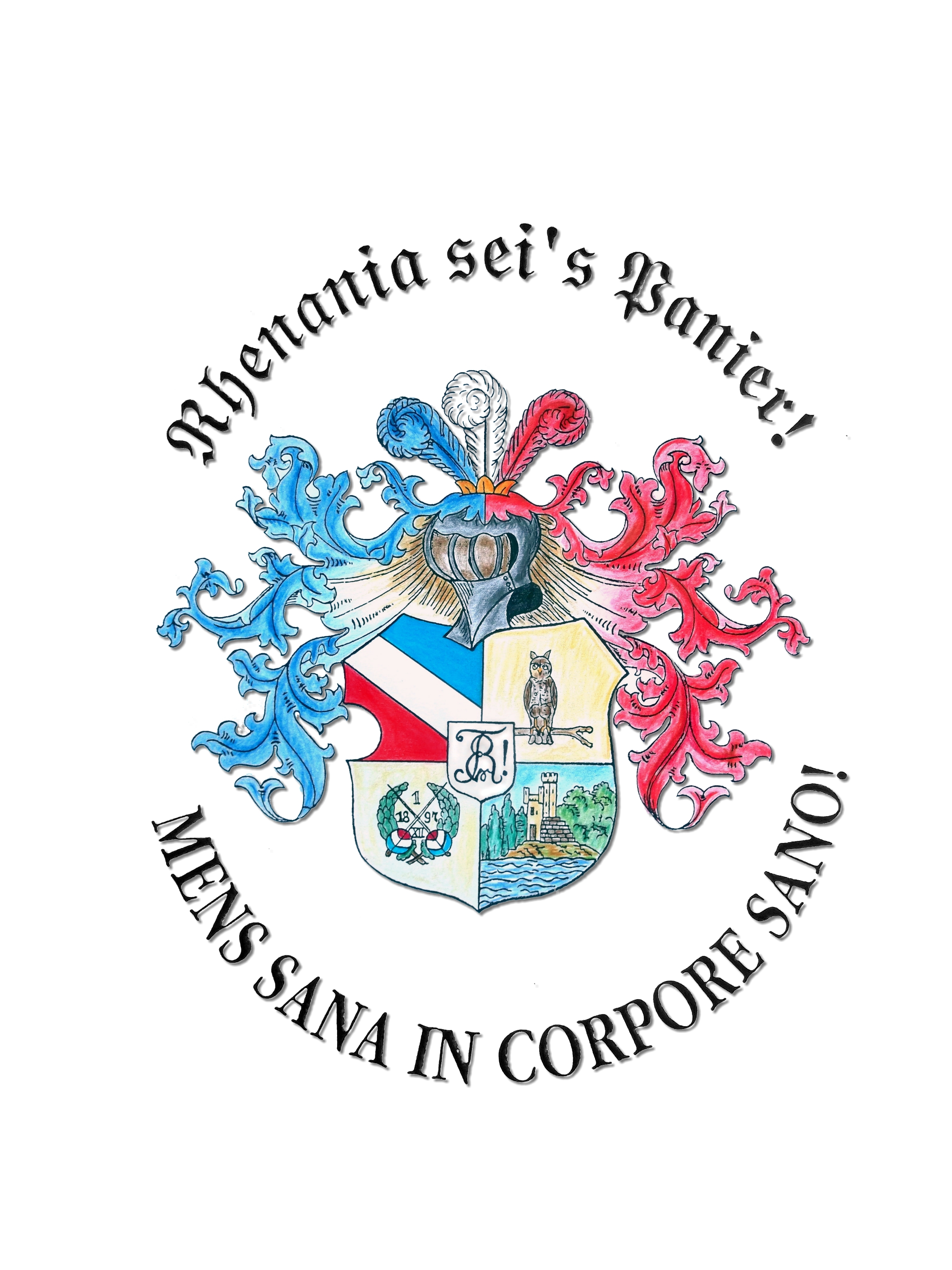 Wappen des Technischen Rudervereins Rhenania. Link zur Website